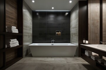 modern bathroom interior with bathroom