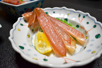 カニの刺身