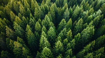 Obraz premium aerial view background forest of trees