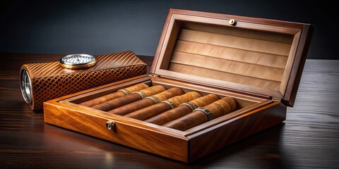 Luxury high-end packaging box for watches, cigars, and jewelry, elegant and sophisticated design, luxury, high-end
