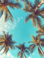 Palm Trees with Blue Sky