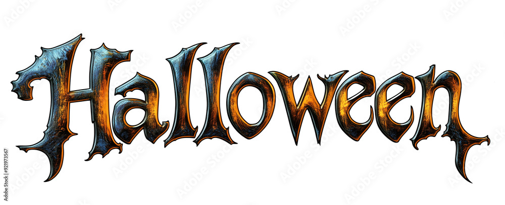 Wall mural Gothic Halloween Typography in Grunge Style