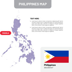 Vector of Philippines map flat design