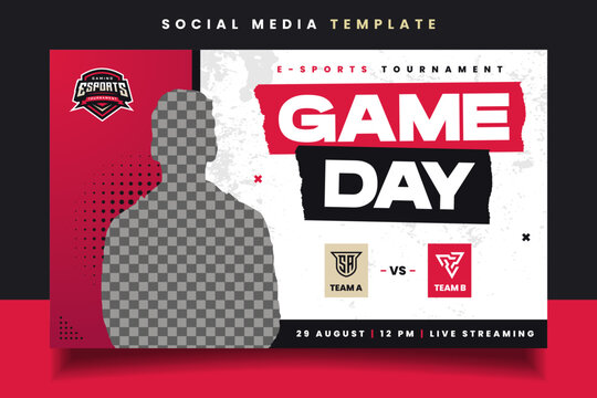 E-sports Logo and Banner Flyer Template for Gaming Team or Tournament