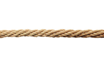 Artisan Rope Crafted From Natural Fibers Displayed Against A Simple White Background on White or PNG Transparent Background.