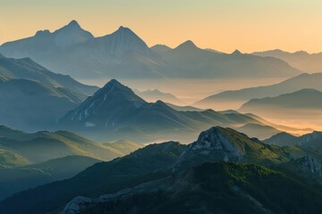 sunrise in the mountains