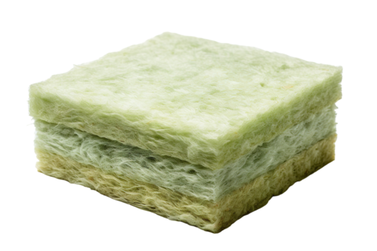 A Remarkable Display of High-Quality Insulation Material Perfect for Energy Efficiency and Home Comfort on White or PNG Transparent Background.