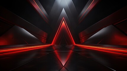 Dark futuristic background with red glowing lights.