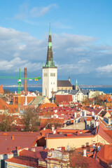 Obraz premium Tallin old town cityscape , Estonia.