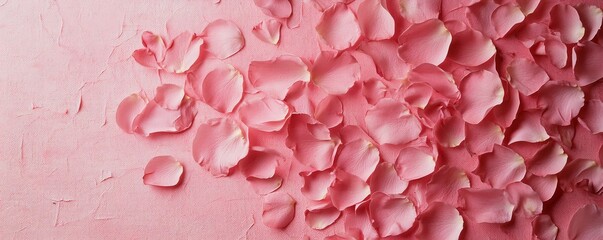 Obraz premium Delicate pink rose petals forming a romantic background