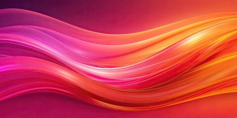 Obraz premium Abstract pink and orange wavy background with flowing lines and vibrant colors, abstract, pink, orange, wavy, background, flowing