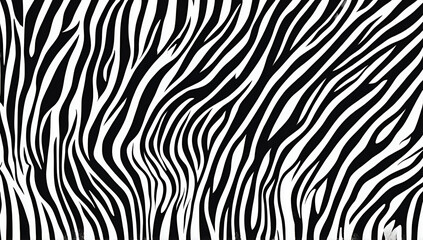 Obraz premium Trendy zebra skin pattern background, animal fur, Generative AI