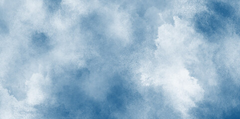 abstract Bright and shinny cloudy sky blue watercolor background, Grunge style blue background with white clouds for any wallpaper and decoration and design.	