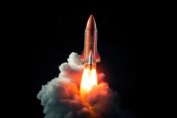 Obraz premium Rocket transportation ammunition spaceship.