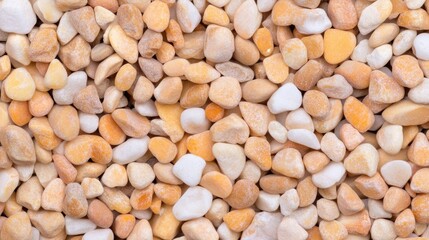 A close-up view of high-quality white marble stone chips showcasing texture and detail, ideal for decorative and construction purposes