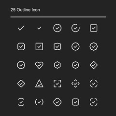 set of user interface icon design, with white lines and various shapes