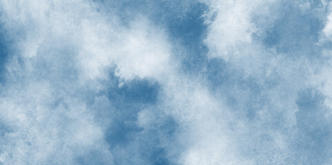 abstract Bright and shinny cloudy sky blue watercolor background, Grunge style blue background with white clouds for any wallpaper and decoration and design.	
