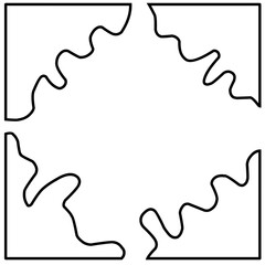  Simple hand drawn picture frames. Doodle photo frames. Scribble picture border. Vector doodle illustration isolated on white background.