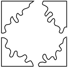  Simple hand drawn picture frames. Doodle photo frames. Scribble picture border. Vector doodle illustration isolated on white background.