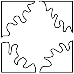  Simple hand drawn picture frames. Doodle photo frames. Scribble picture border. Vector doodle illustration isolated on white background.