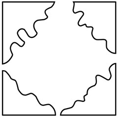  Simple hand drawn picture frames. Doodle photo frames. Scribble picture border. Vector doodle illustration isolated on white background.