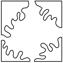  Simple hand drawn picture frames. Doodle photo frames. Scribble picture border. Vector doodle illustration isolated on white background.