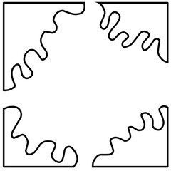  Simple hand drawn picture frames. Doodle photo frames. Scribble picture border. Vector doodle illustration isolated on white background.