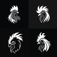 Rooster logo design vector illustration