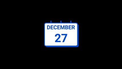 27 December calendar icon Animation