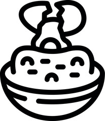 Bowl is filled with food and topped with seasoning and a cracked egg, adding a burst of flavor to the dish