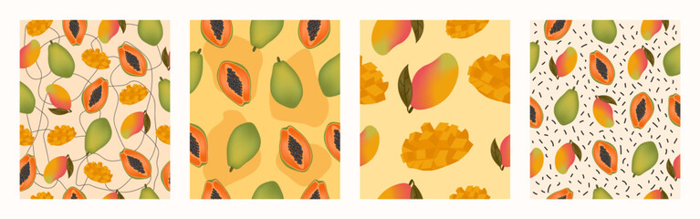 The patterns are delicious papaya and mango.