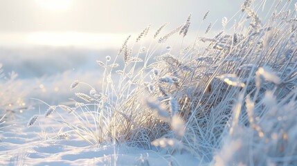 Recognizing winter grasses in snowy fields