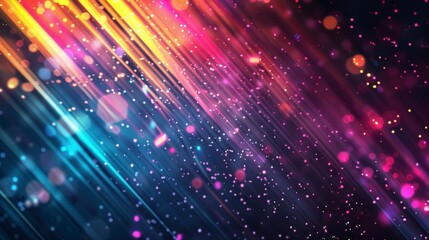 Fototapeta premium A vibrant abstract background with colorful light streaks and bokeh effects.