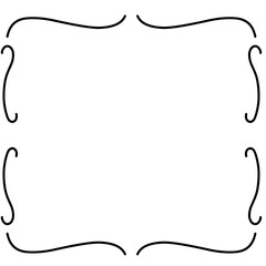 Hand drawn frames. Isolated on white background.