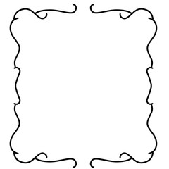 Hand drawn frames. Isolated on white background.