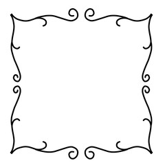 Hand drawn frames. Isolated on white background.