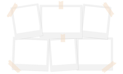 Photo Frames Collage, Polaroid, Adhesive Tape, Empty, Photo Frames Set, Isolated, Memories, Template