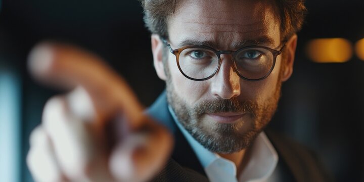 Person pointing gesture