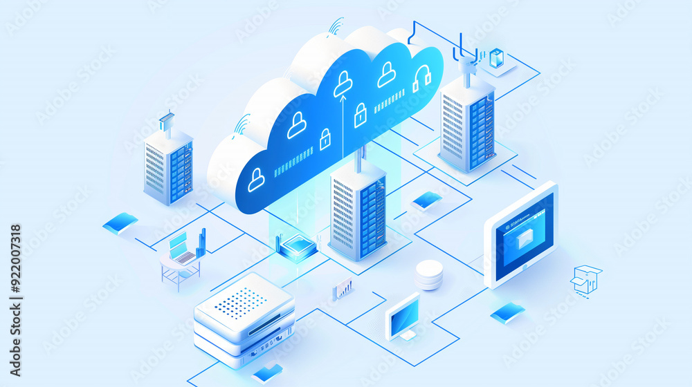 Poster a cloud storage system with multiple layers of security, including encryption, access controls, and 