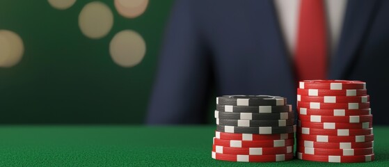 Naklejka premium Engaging Corporate Event: Team Building Betting Challenges with Copy Space.