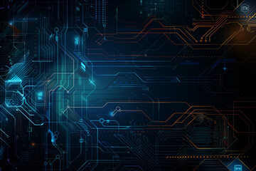Abstract Virtual Technology Circuit Board Concept Background