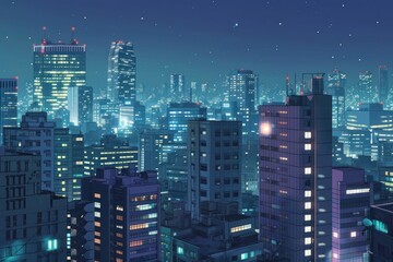 Obraz premium City architecture metropolis skyscraper.