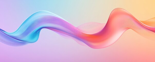 Fototapeta premium Abstract colorful waves flowing on gradient background