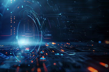 Obraz premium Abstract Virtual Technology Circuit Board Concept Background