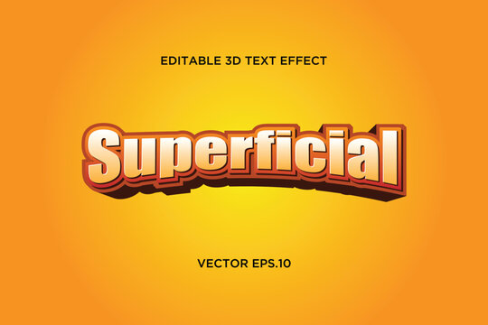 "Superficial" editable 3d text effect