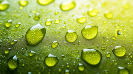 Fototapeta premium Soft Illumination: Apply soft, diffused lighting to highlight the drops and their transparency. This helps in showing the subtle nuances of the lime green color. 