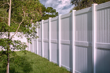 Solid Privacy Vinyl Fence White Color 8 Feet High