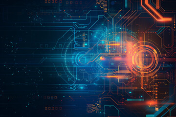 Abstract Virtual Technology Circuit Board Concept Background