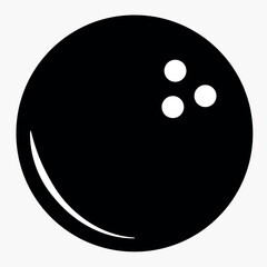 Bowling Ball Icon - High-Resolution Vector Graphic Isolated, Classic Bowling Sphere Design, Modern Sports Icon for Web and Print.