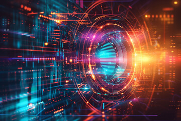 Fototapeta premium Abstract Virtual Technology Circuit Board Concept Background